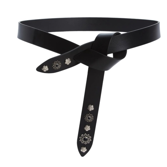 NEW $285 ISABEL MARANT Lecce Studded Leather Belt in Black in size Small! main image 16